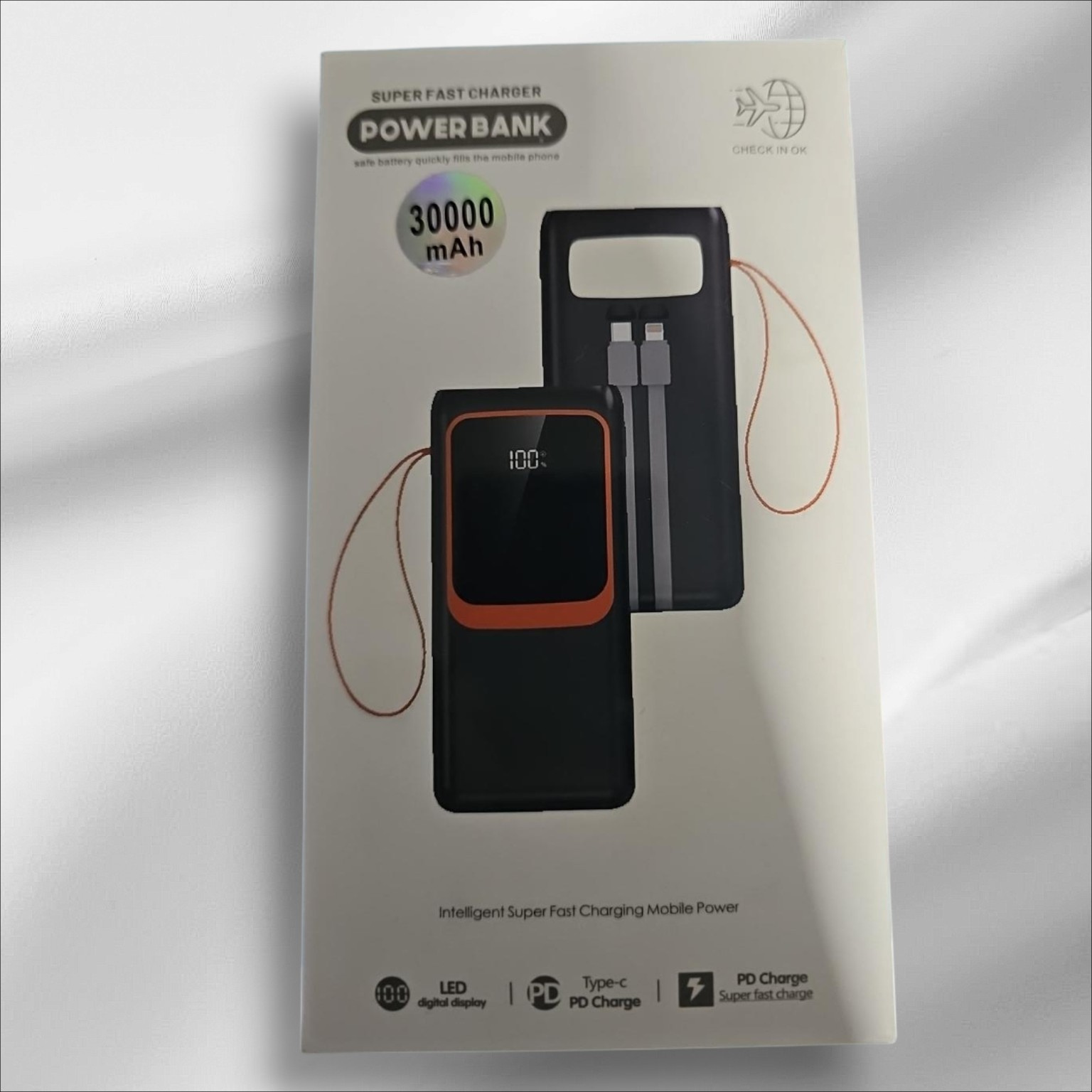 Powerbank 30.000 mAh de carga súper rápida